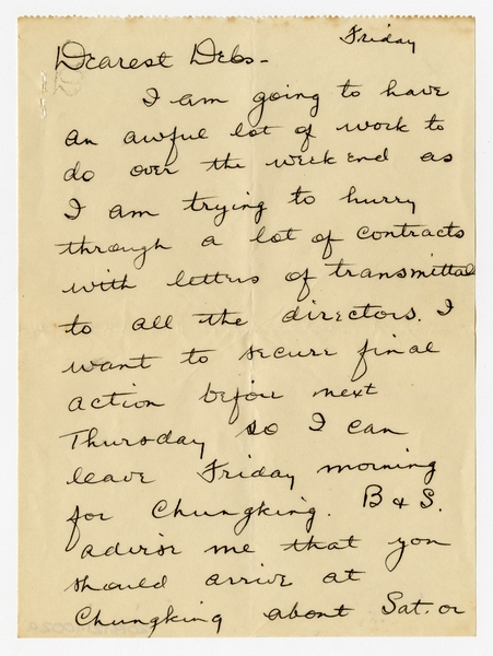 Image: correspondence: Harold M. Bixby to Debby Bixby
