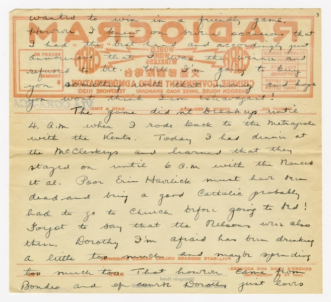 Image: correspondence: Harold M. Bixby to Debby Bixby