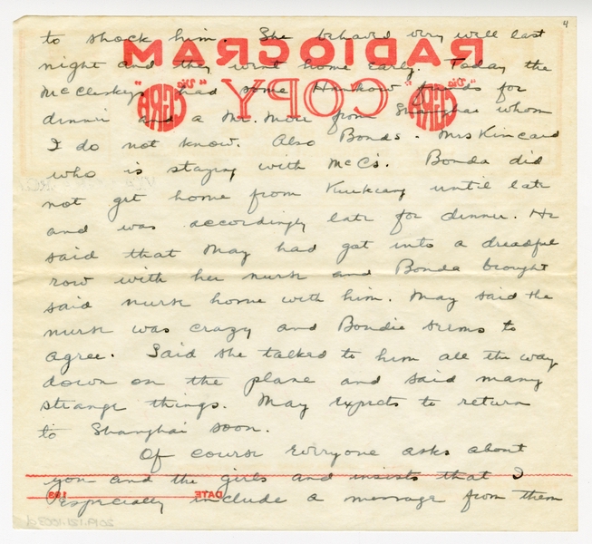 Image: correspondence: Harold M. Bixby to Debby Bixby
