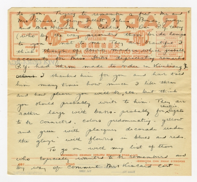 Image: correspondence: Harold M. Bixby to Debby Bixby