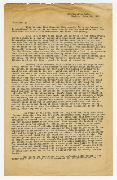 Image: correspondence: Harold M. Bixby, family circular letter