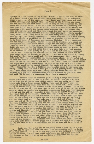 Image: correspondence: Harold M. Bixby, family circular letter