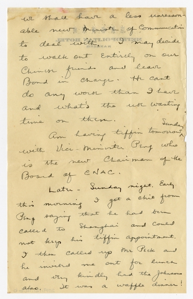 Image: correspondence: Harold M. Bixby to Debby Bixby