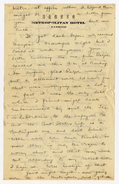 Image: correspondence: Harold M. Bixby to Debby Bixby