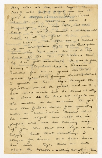 Image: correspondence: Harold M. Bixby to Debby Bixby