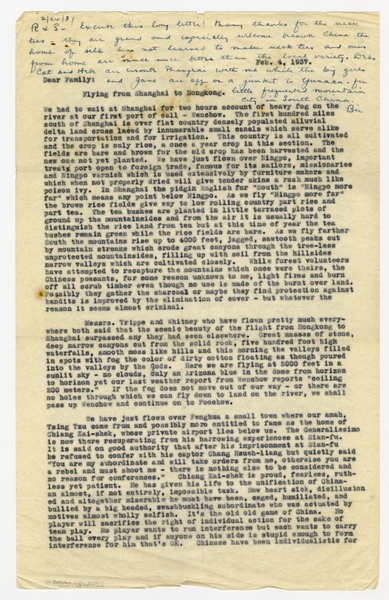 Image: correspondence: Harold M. Bixby, family circular letter