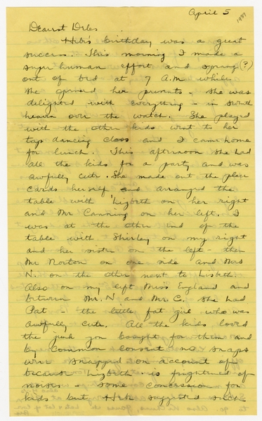 Image: correspondence: Harold M. Bixby to Debby Bixby