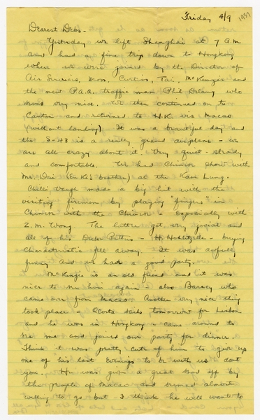 Image: correspondence: Harold M. Bixby to Debby Bixby