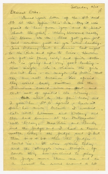 Image: correspondence: Harold M. Bixby to Debby Bixby