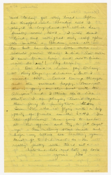Image: correspondence: Harold M. Bixby to Debby Bixby