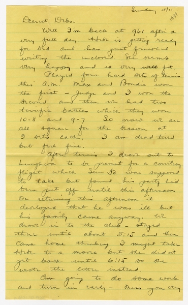 Image: correspondence: Harold M. Bixby to Debby Bixby