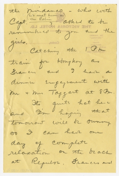 Image: correspondence: Harold M. Bixby to Debby Bixby