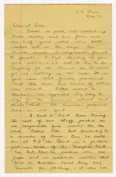 Image: correspondence: Harold M. Bixby to Debby Bixby
