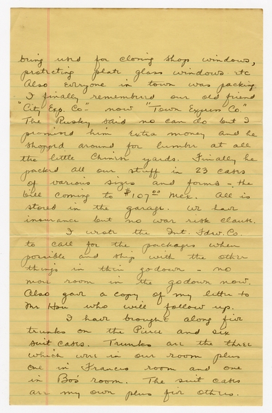 Image: correspondence: Harold M. Bixby to Debby Bixby