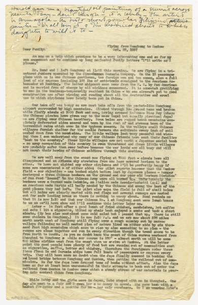 Image: correspondence: Harold M. Bixby, family circular letter