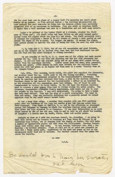 Image: correspondence: Harold M. Bixby, family circular letter