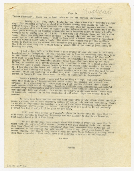Image: correspondence: Harold M. Bixby, family circular letter
