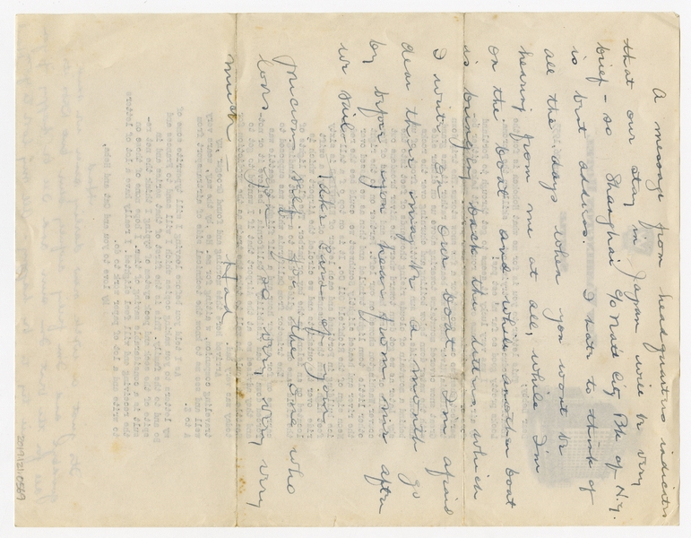 Image: correspondence: Harold M. Bixby to Debby Bixby