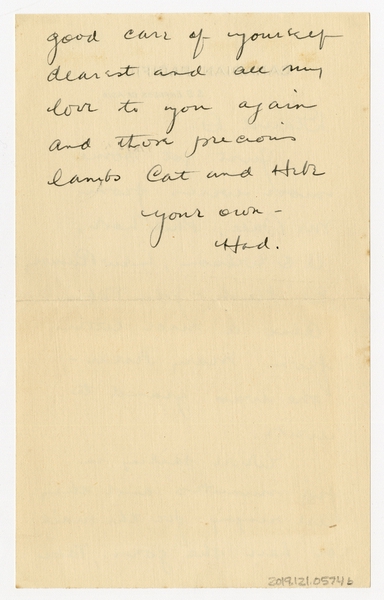 Image: correspondence: Harold M. Bixby to Debby Bixby
