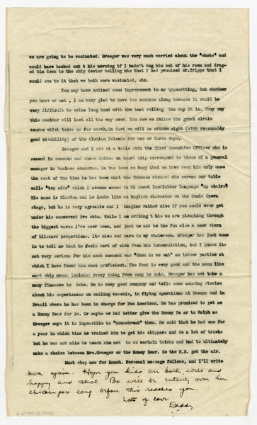 Image: correspondence: Harold M. Bixby to Debby Bixby