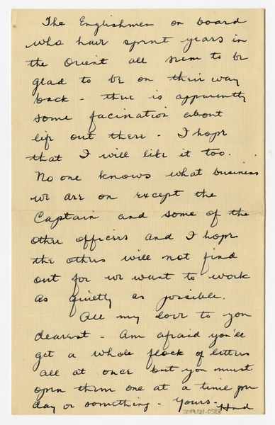 Image: correspondence: Harold M. Bixby to Debby Bixby