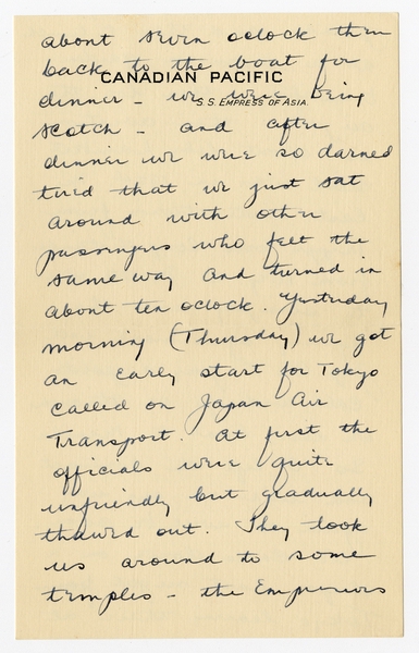 Image: correspondence: Harold M. Bixby to Debby Bixby