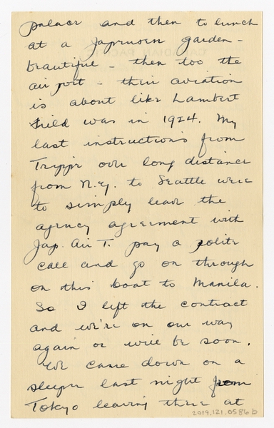 Image: correspondence: Harold M. Bixby to Debby Bixby