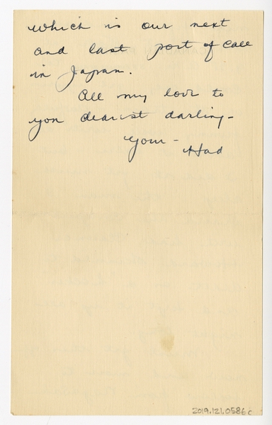 Image: correspondence: Harold M. Bixby to Debby Bixby