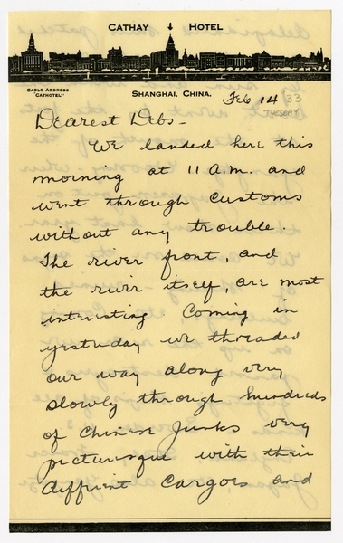 Image: correspondence: Harold M. Bixby to Debby Bixby