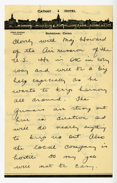 Image: correspondence: Harold M. Bixby to Debby Bixby
