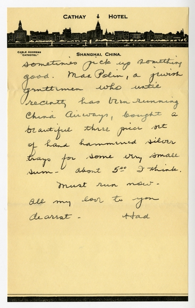 Image: correspondence: Harold M. Bixby to Debby Bixby