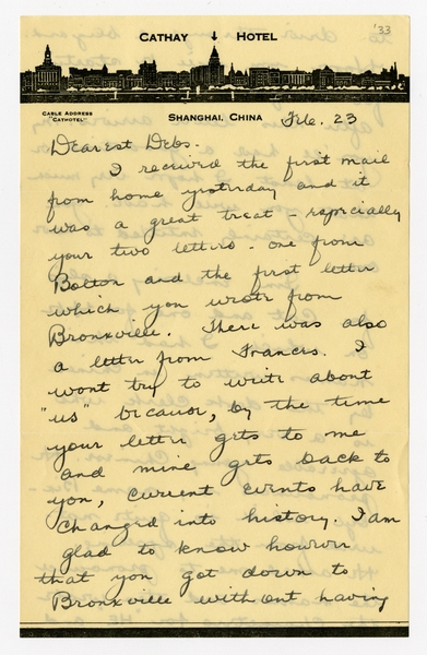 Image: correspondence: Harold M. Bixby to Debby Bixby