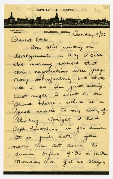 Image: correspondence: Harold M. Bixby to Debby Bixby