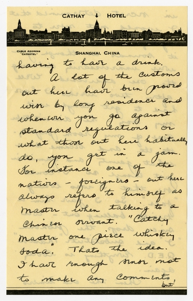 Image: correspondence: Harold M. Bixby to Debby Bixby