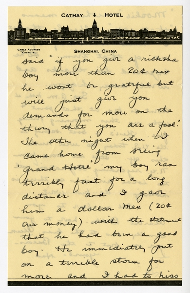 Image: correspondence: Harold M. Bixby to Debby Bixby