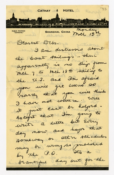 Image: correspondence: Harold M. Bixby to Debby Bixby