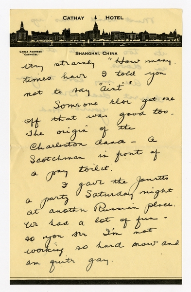 Image: correspondence: Harold M. Bixby to Debby Bixby