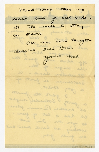 Image: correspondence: Harold M. Bixby to Debby Bixby