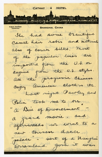 Image: correspondence: Harold M. Bixby to Debby Bixby