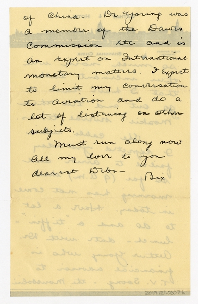 Image: correspondence: Harold M. Bixby to Debby Bixby