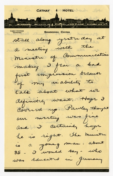 Image: correspondence: Harold M. Bixby to Debby Bixby
