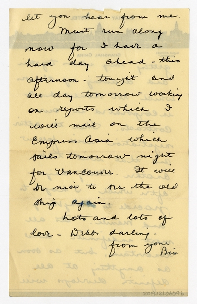 Image: correspondence: Harold M. Bixby to Debby Bixby