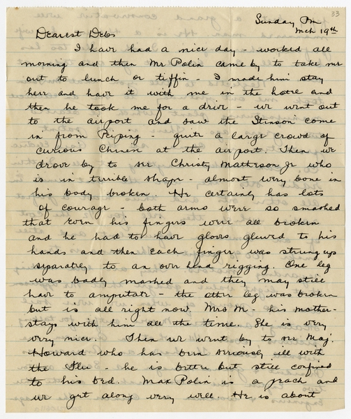 Image: correspondence: Harold M. Bixby to Debby Bixby