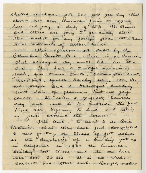 Image: correspondence: Harold M. Bixby to Debby Bixby