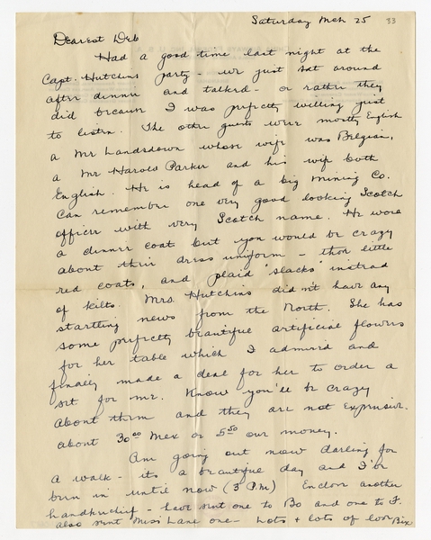 Image: correspondence: Harold M. Bixby to Debby Bixby