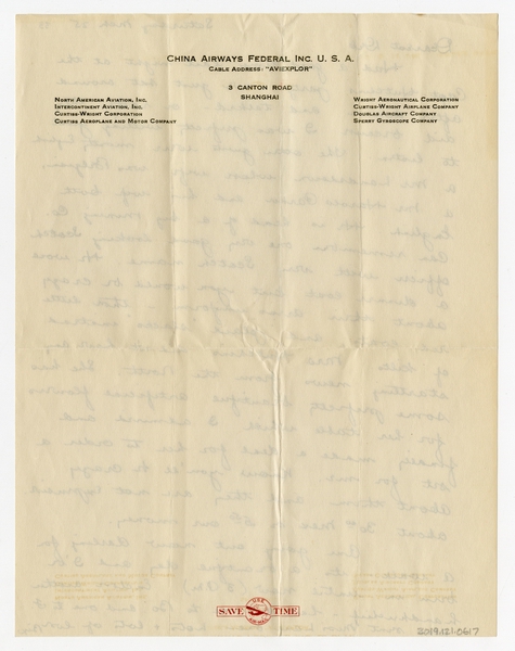 Image: correspondence: Harold M. Bixby to Debby Bixby