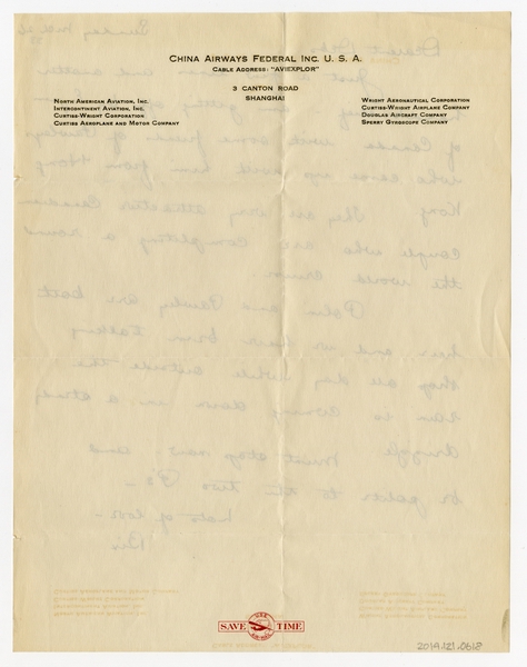 Image: correspondence: Harold M. Bixby to Debby Bixby