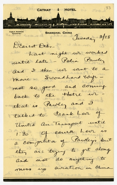 Image: correspondence: Harold M. Bixby to Debby Bixby