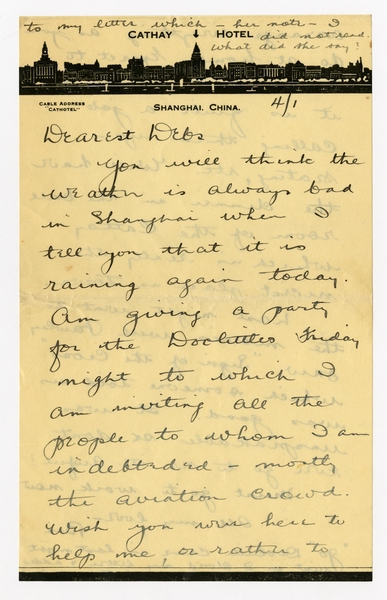 Image: correspondence: Harold M. Bixby to Debby Bixby