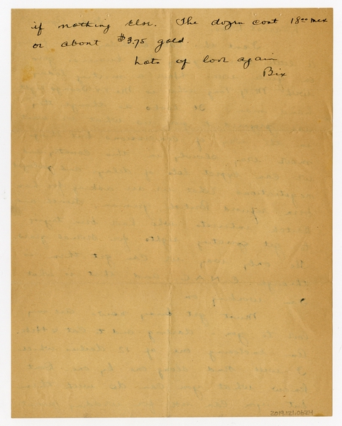 Image: correspondence: Harold M. Bixby to Debby Bixby